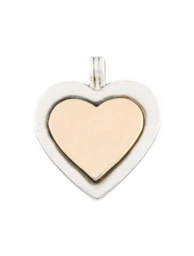 Pre-owned Tiffany & Co Vintage Two-tone Heart Pendant In Multi