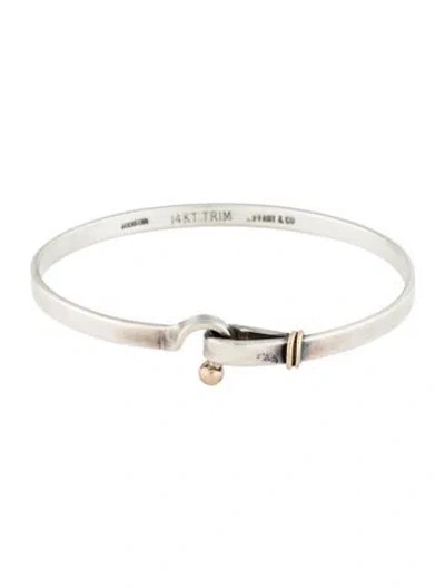 Pre-owned Tiffany & Co Vintage Two-tone Hook Bracelet, 7" In Multi