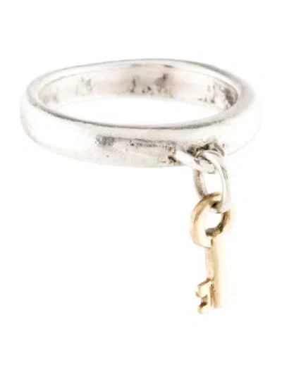 Pre-owned Tiffany & Co Vintage Two-tone Key Charm Band In Multi