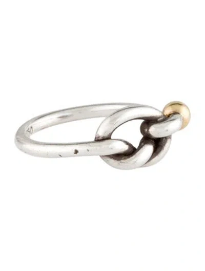 Pre-owned Tiffany & Co Vintage Two-tone Love Knot Ring In Multi