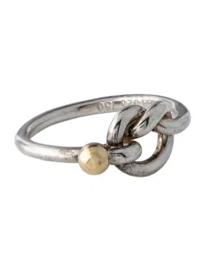 Pre-owned Tiffany & Co Vintage Two-tone Love Knot Ring In Multi