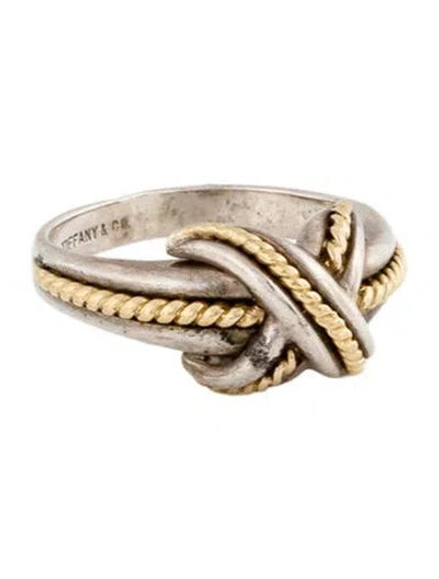 Pre-owned Tiffany & Co Vintage Two-tone Signature X Ring In Multi