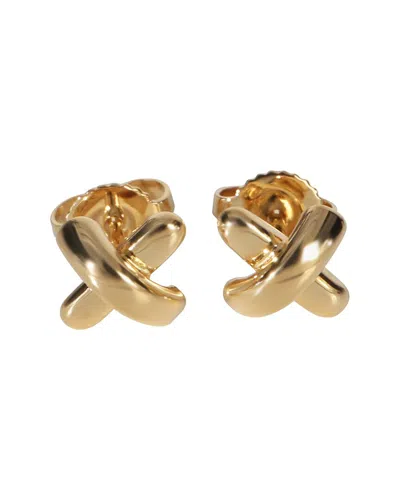 Tiffany & Co . Vintage X Stud Earrings (authentic Pre-loved) In Gold