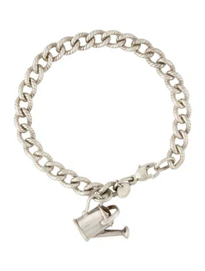 Pre-owned Tiffany & Co Watering Can Charm Bracelet, 7" In Multi