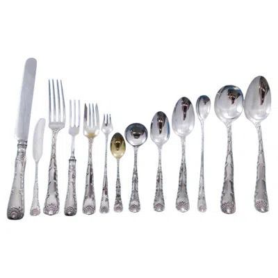 Pre-owned Tiffany & Co Wave Edge By Tiffany Sterling Silver Flatware Set 12 Service 160 Pieces Dinner