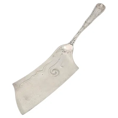 Pre-owned Tiffany & Co Wave Edge Sterling Silver Ice Cream Hatchet W/monogram #22625 In White