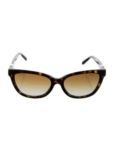 Pre-owned Tiffany & Co Wayfarer Tinted Sunglasses In Brown