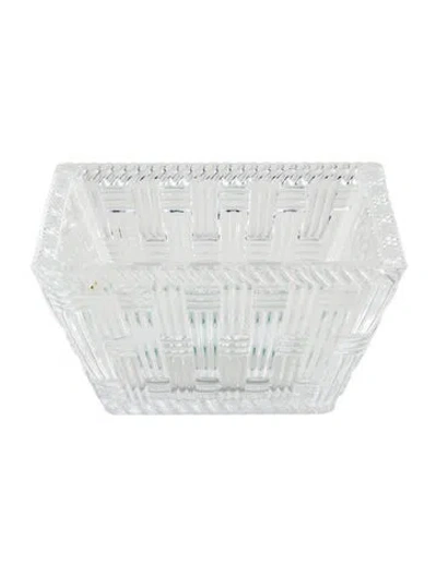Pre-owned Tiffany & Co Weave Nut Bowl In Transparent