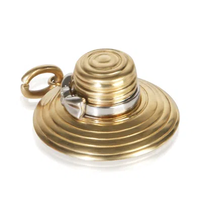 Pre-owned Tiffany & Co White Gold & Yellow Gold Diamond Sunhat Charm