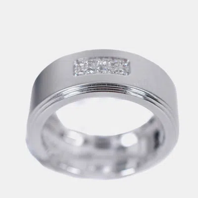 Pre-owned Tiffany & Co White Gold Diamond Wedding Band Ring Eu 52