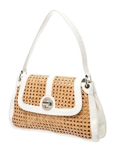Pre-owned Tiffany & Co Wicker Shoulder Bag In Neutral
