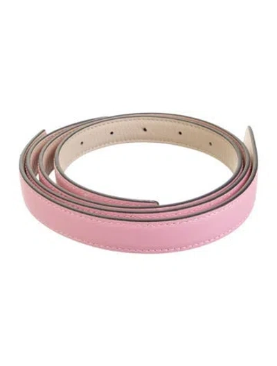 Pre-owned Tiffany & Co Wide Leather Belt In Pink