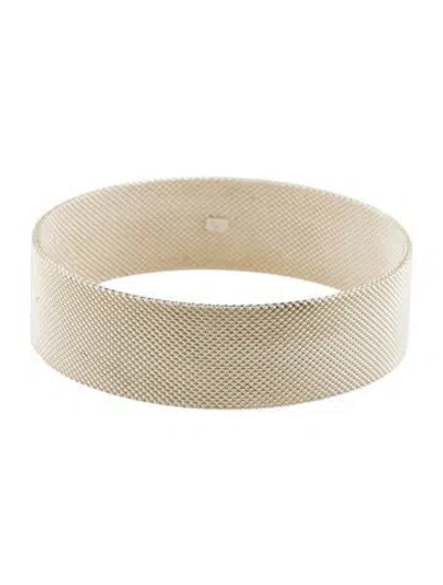 Pre-owned Tiffany & Co Wide Somerset Mesh Bangle, 7.5" In Multi