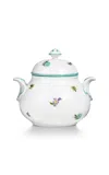 Tiffany & Co Wildflower Porcelain Sugar Bowl In White