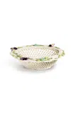 Tiffany & Co Wildflower Woven Porcelain Bread Basket In White