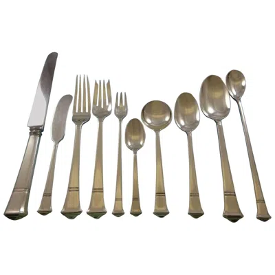 Pre-owned Tiffany & Co Windham By Tiffany And Co Sterling Silver Flatware Service Set 159 Pieces, Huge In Brown