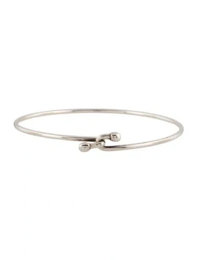 Pre-owned Tiffany & Co Wire Hook Bangle Bracelet, 7" In Multi