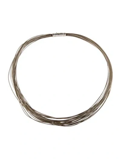 Pre-owned Tiffany & Co Wire Multistrand Collar Necklace, 16"