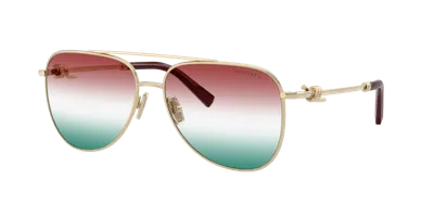 Tiffany & Co . Woman Sunglass Tf3116 In Gold