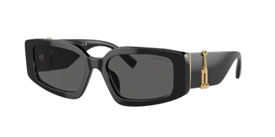 Tiffany & Co Tf 4208u 8001s4 54mm Womens Rectangle Sunglasses In Dark Grey