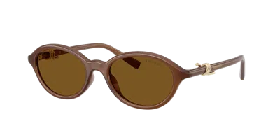 Tiffany & Co . Woman Sunglass Tf4266u In Dark Brown Polarized