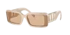 Tiffany & Co Tf4197 Rectangle-frame Cut-out Acetate Sunglasses In Light Brown