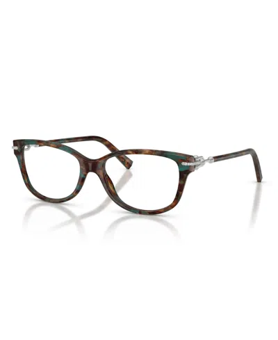 Tiffany & Co Women's Eyeglasses, Tf2298b In Brown Tiffany Havana