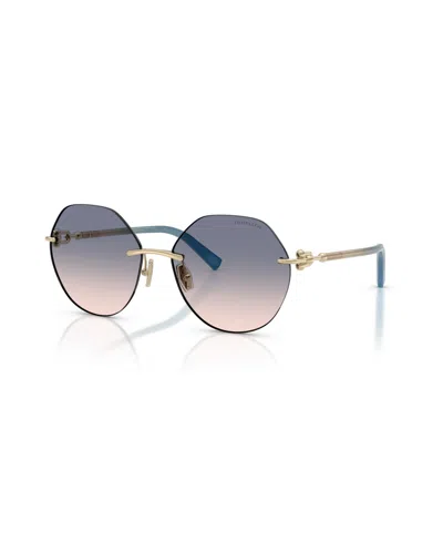 Tiffany & Co Women's Geometric Rimless Sunglasses Tf3123 In Gold