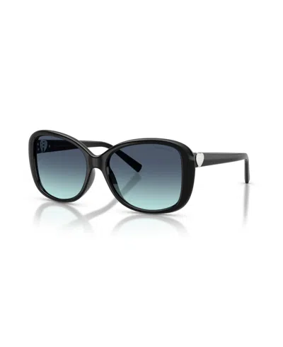 Tiffany & Co Women's Rectangle Sunglasses, Tf4257u In Black