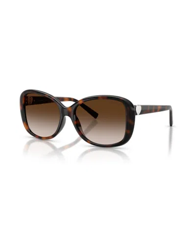 Tiffany & Co Women's Rectangle Sunglasses, Tf4257u In Brown