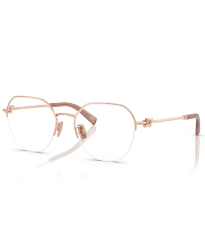 Tiffany & Co Women's Round Eyeglasses, Tf1167d In Gold