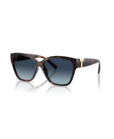Tiffany & Co Women's Square Polarized Sunglasses, Tf4254u In Brown