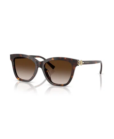 Tiffany & Co 0tf4241d Oversized Square Frame Tortoiseshell Sunglasses In Brown