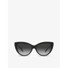 Tiffany & Co Womens Black Tf4196 Cat-eye Acetate Sunglasses In Black