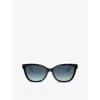 Tiffany & Co Womens Black Tf4237b Cat-eye Acetate Sunglasses