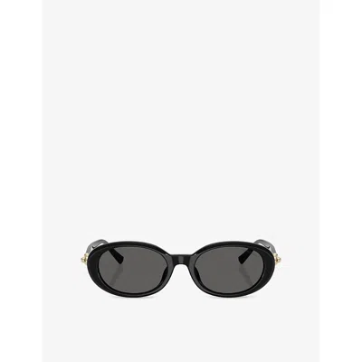 Tiffany & Co Womens Black Tf4242d Oval-frame Acetate Sunglasses In Brown
