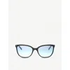 Tiffany & Co Womens Black/striped Blue Tf4105 Square Sunglasses In Black/striped Blue