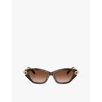 Tiffany & Co Womens Brown Tf4231u Cat-eye Acetate Sunglasses