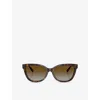 Tiffany & Co Womens Brown Tf4237b Cat-eye Tortoiseshell Acetate Sunglasses