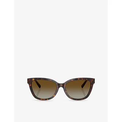 Tiffany & Co Womens Brown Tf4237b Cat-eye Tortoiseshell Acetate Sunglasses