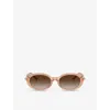 Tiffany & Co Womens Cream Tf4242d Round-frame Acetate Sunglasses