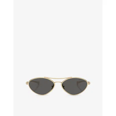 Tiffany & Co Womens Gold Tf3117 Irregular-frame Metal Sunglasses