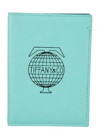 Pre-owned Tiffany & Co Womens' Leather Passport Case In Blue