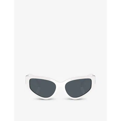 Tiffany & Co Tf4217 Irregular-frame Acetate Sunglasses In White