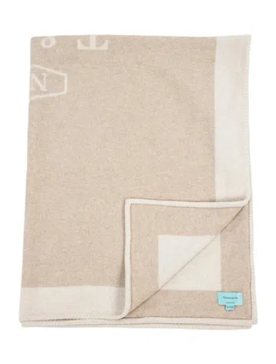 Pre-owned Tiffany & Co Wool And Cashmere Throw Blanket In Neutral