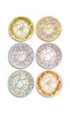 Tiffany & Co X Fondation César Set-of-six China Dessert Plates In Multi