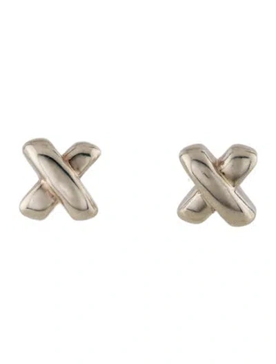 Pre-owned Tiffany & Co X Stud Earrings In Multi