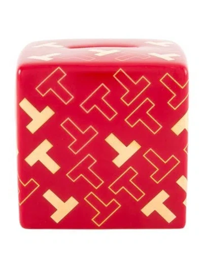 Pre-owned Tiffany & Co Year Of The Rat Coin Bank In Gold/red