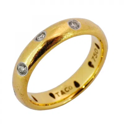 Pre-owned Tiffany & Co Yellow Gold (18k) Platinum 950 Band Ring () In Multi