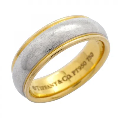 Pre-owned Tiffany & Co Yellow Gold (18k) Platinum 950 Band Ring () In Multi
